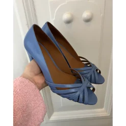 Copenhagen Shoes Sandaler Med Hæl|Stiletter^ALL I NEED LEATHER - ELECTRIC BLUE Alli need leather heels electric blue