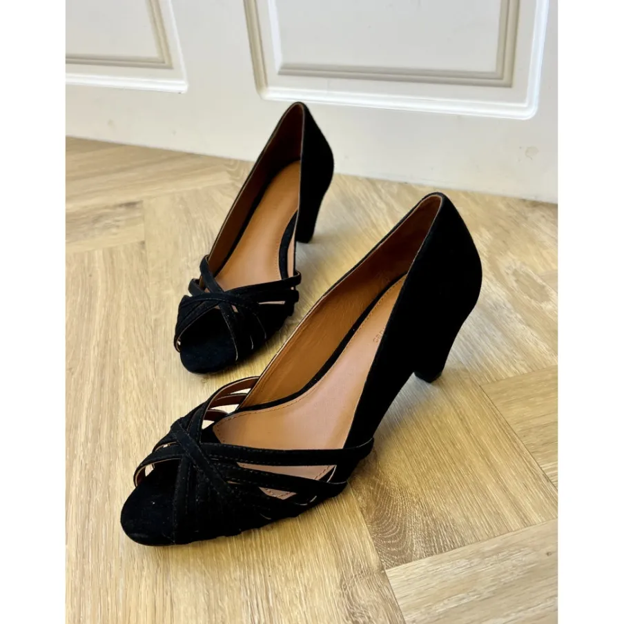 Copenhagen Shoes Sandaler Med Hæl|Stiletter^ALL I NEED SUEDE - Black Alli need suede heels black