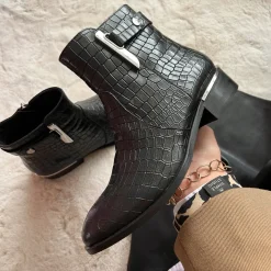 Copenhagen Shoes Ankelstøvler^ALLISA Crocco 22 - Black Allisacrocco 22 boot black