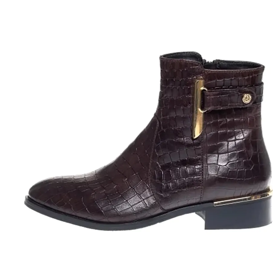 Copenhagen Shoes Ankelstøvler^ALLISA Crocco 22 - Dark Brown Allisacrocco 22 boot dark brown