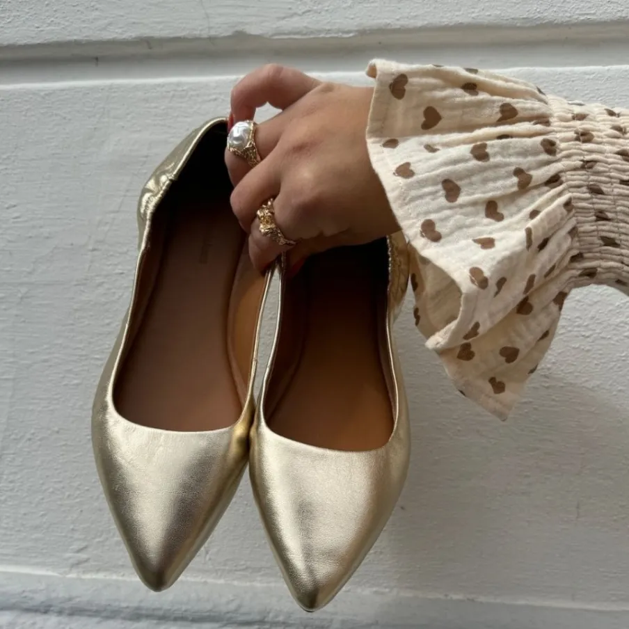 Copenhagen Shoes Ballerinasko^BALLERINA 23 Leather - Gold