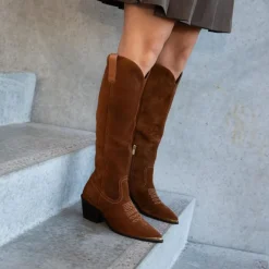Copenhagen Shoes Støvler Med Hæl|Lange Støvler^BE BY ME - Cognac