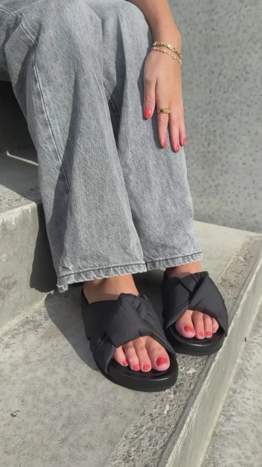 Copenhagen Shoes Flade Sandaler^BE LIKE ME - Black