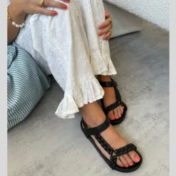 Copenhagen Shoes Flade Sandaler^BEACH - BLACK Beachsandal black