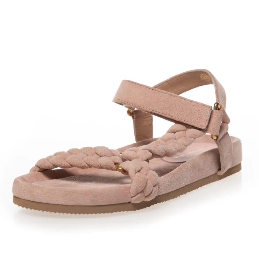 Copenhagen Shoes Flade Sandaler^BEACH SUEDE - Papaya