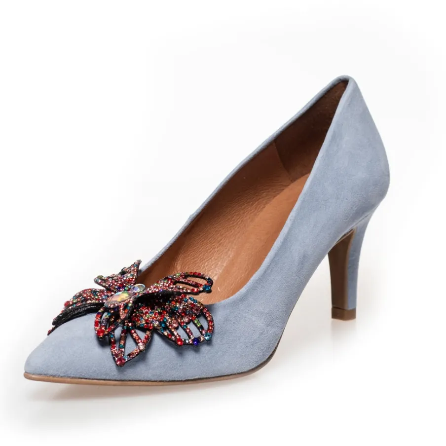 Copenhagen Shoes Stiletter^BUTTERFLY - BLUE FOG Butterflyheels blue fog