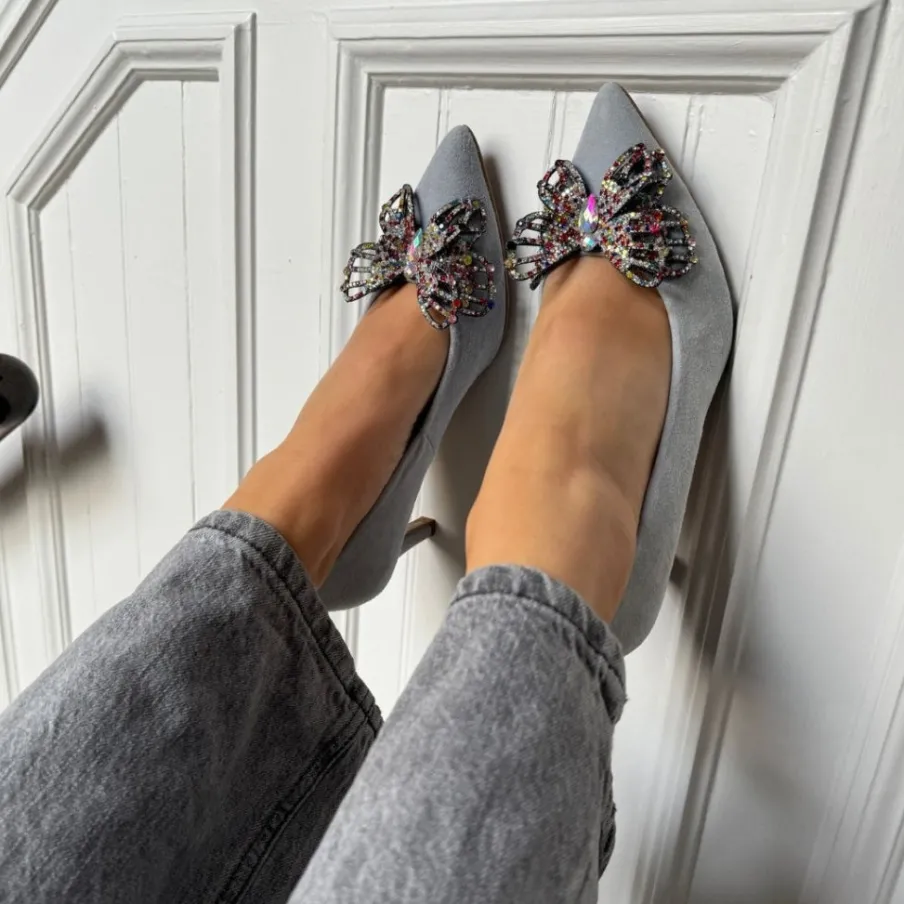 Copenhagen Shoes Stiletter^BUTTERFLY - BLUE FOG Butterflyheels blue fog