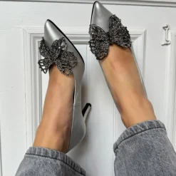 Copenhagen Shoes Stiletter^BUTTERFLY - SILVER - SILVER (ARGENTO) Butterflysilver heels silver argento