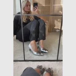 Copenhagen Shoes Stiletter^BUTTERFLY - SILVER - SILVER (ARGENTO) Butterflysilver heels silver argento
