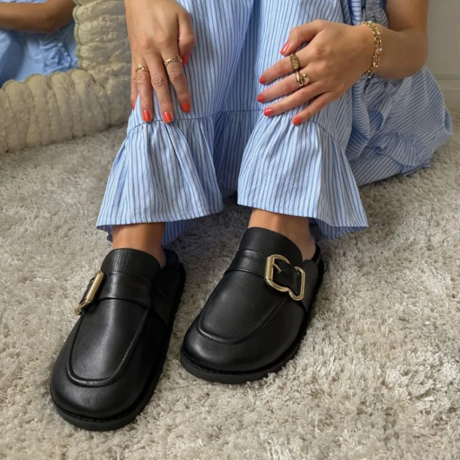 Copenhagen Shoes Mules · Slip Ins^CARRIE GIRL - BLACK Carriegirl loafer black 1