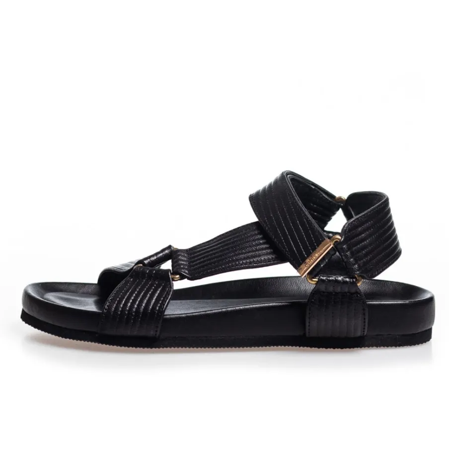 Copenhagen Shoes Flade Sandaler^CARRIE LEATHER - BLACK Carrieleather sandal black