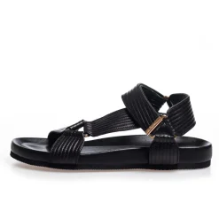 Copenhagen Shoes Flade Sandaler^CARRIE LEATHER - BLACK Carrieleather sandal black