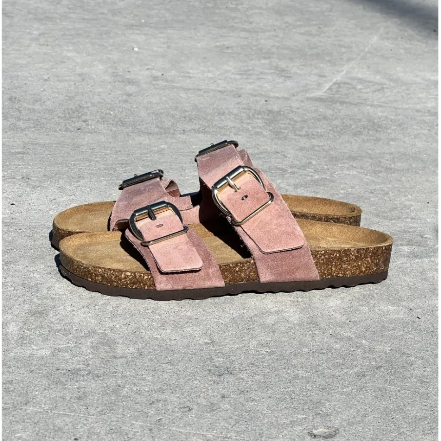 Copenhagen Shoes Flade Sandaler^CELINA SUEDE - Rosa