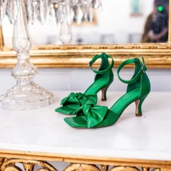 Copenhagen Shoes Sandaler Med Hæl^DANCING - Green Leather Dancingheels green leather
