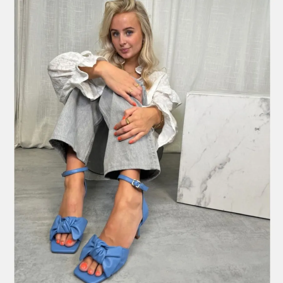 Copenhagen Shoes Sandaler Med Hæl|Stiletter^DANCING 23 LEATHER - BLUE Dancing23 leather heels blue