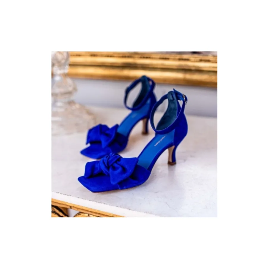 Copenhagen Shoes Sandaler Med Hæl|Stiletter^DANCING 23 SUEDE - ELECTRIC BLUE Dancing23 suede heels electric blue