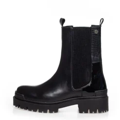 Copenhagen Shoes Chelsea Boots|Ankelstøvler^DAY DREAMING - BLACK W/PATENT HEEL Daydreaming boot black w patent heel