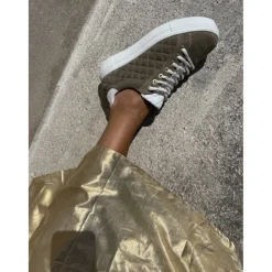 Copenhagen Shoes Sneakers^DAYS OF FUN QUILT SUEDE - Taupe
