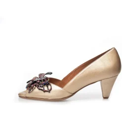 Copenhagen Shoes Sandaler Med Hæl|Stiletter^DIAMONDS AND BUTTERFLIES - GOLD Diamondsand butterflies heels gold