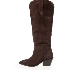 Copenhagen Shoes Støvler Med Hæl|Lange Støvler^DIVIDED SUEDE - DARK BROWN (COFFEE BEAN) Dark brown coffee bean