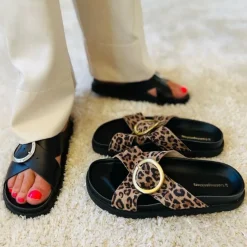Copenhagen Shoes Flade Sandaler^DREAMING OF SUMMER LEP. - Leopard