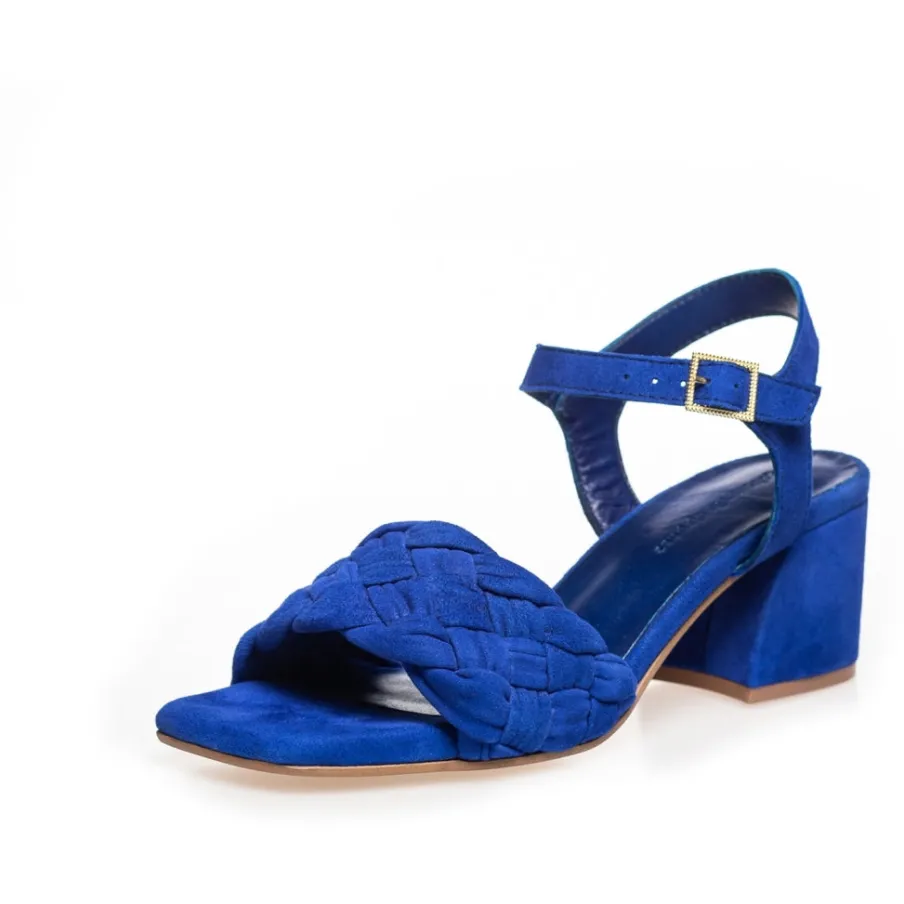Copenhagen Shoes Sandaler Med Hæl|Stiletter^FEEL IT - SUEDE - Electric Blue Suede Feelit suede heels electric blue suede