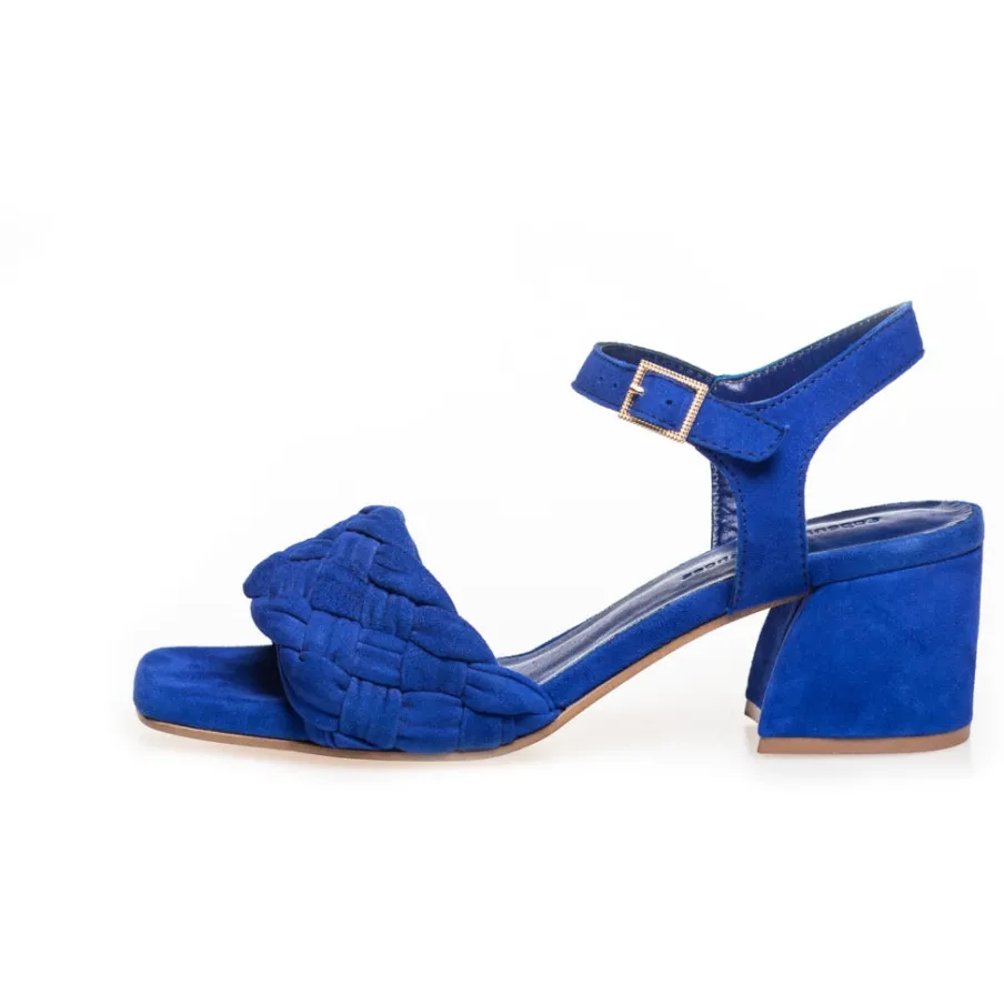 Copenhagen Shoes Sandaler Med Hæl|Stiletter^FEEL IT - SUEDE - Electric Blue Suede Feelit suede heels electric blue suede