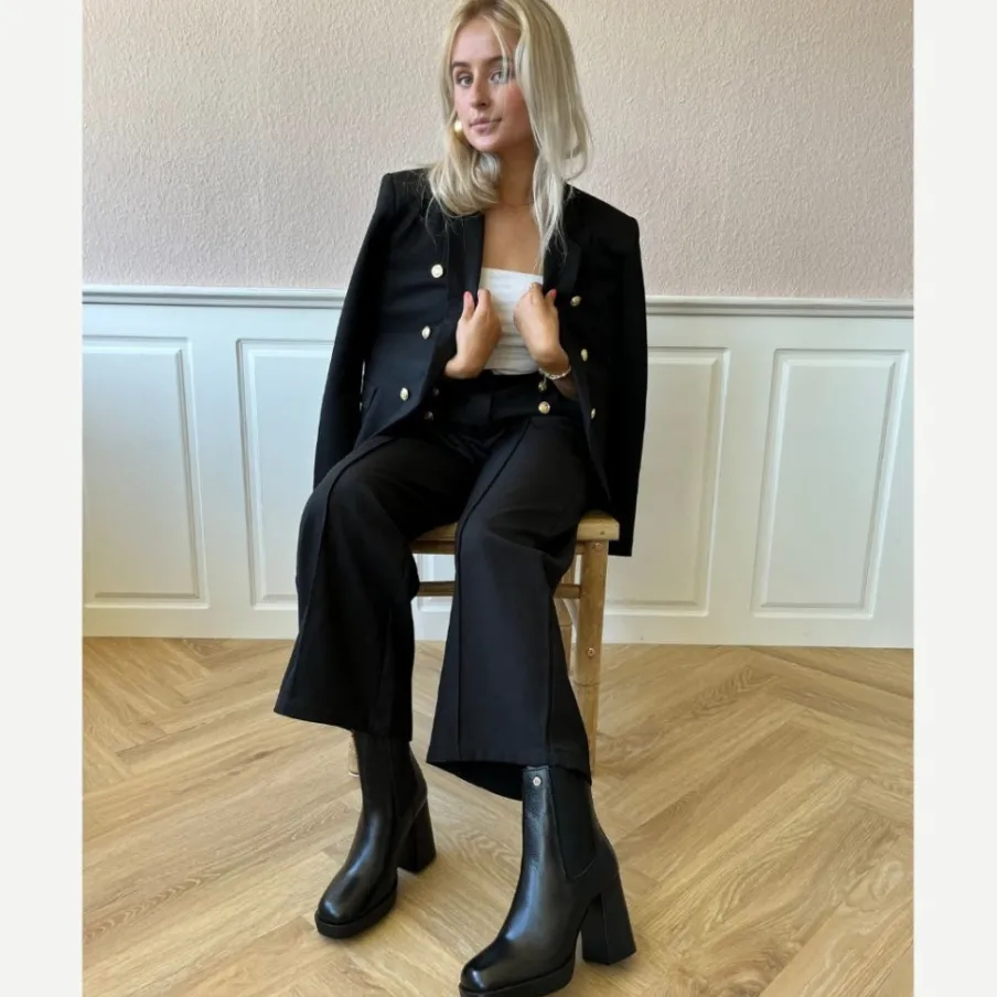 Copenhagen Shoes Støvler Med Hæl|Chelsea Boots^FLYING - BLACK Flyingboot black