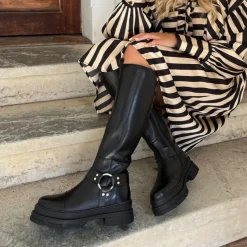 Copenhagen Shoes Lange Støvler^FOLLOW AND ROCK - Black