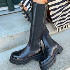 Copenhagen Shoes Lange Støvler^FOLLOW ME - Black patent