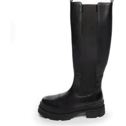 Copenhagen Shoes Lange Støvler^FOLLOW ME ZIPPER - Black (with Black Stiches) Black with black stiches