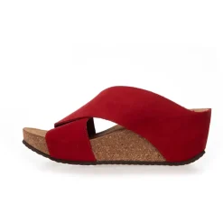 Copenhagen Shoes Sandaler Med Kilehæle^FRANCES 23 Suede - RED Frances23 suede sandaler med kilehael red
