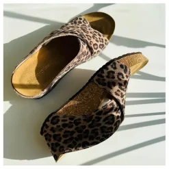 Copenhagen Shoes Sandaler Med Kilehæle^FRANCES LEOPARD 23 - Brown Leopard Francesleopard 23 sandal wedge brown leopard