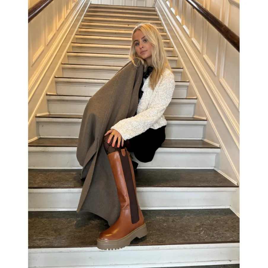 Copenhagen Shoes Lange Støvler^GOING HIGH 22 COPENHAGEN - Cognac