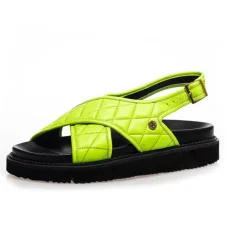 Copenhagen Shoes Flade Sandaler^GOING WILD NEON - NEON GREEN Goingwild neon sandal neon green