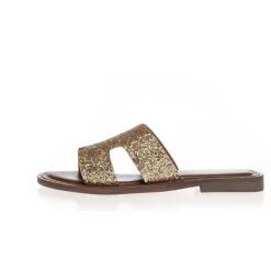 Copenhagen Shoes Flade Sandaler^IVY - Gold glitter