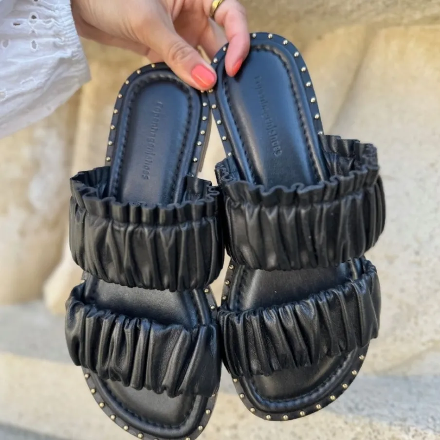 Copenhagen Shoes Flade Sandaler^KEEP UP GIRL - Black
