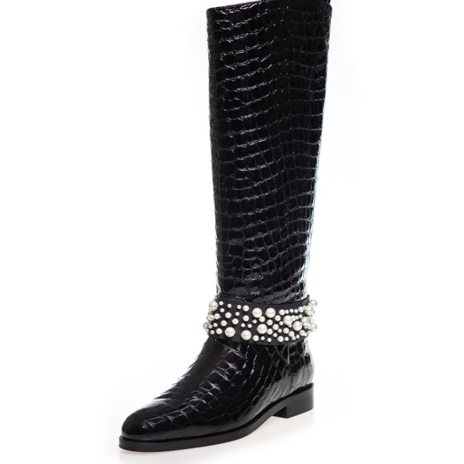 Copenhagen Shoes Lange Støvler^LADY BOOT - Black