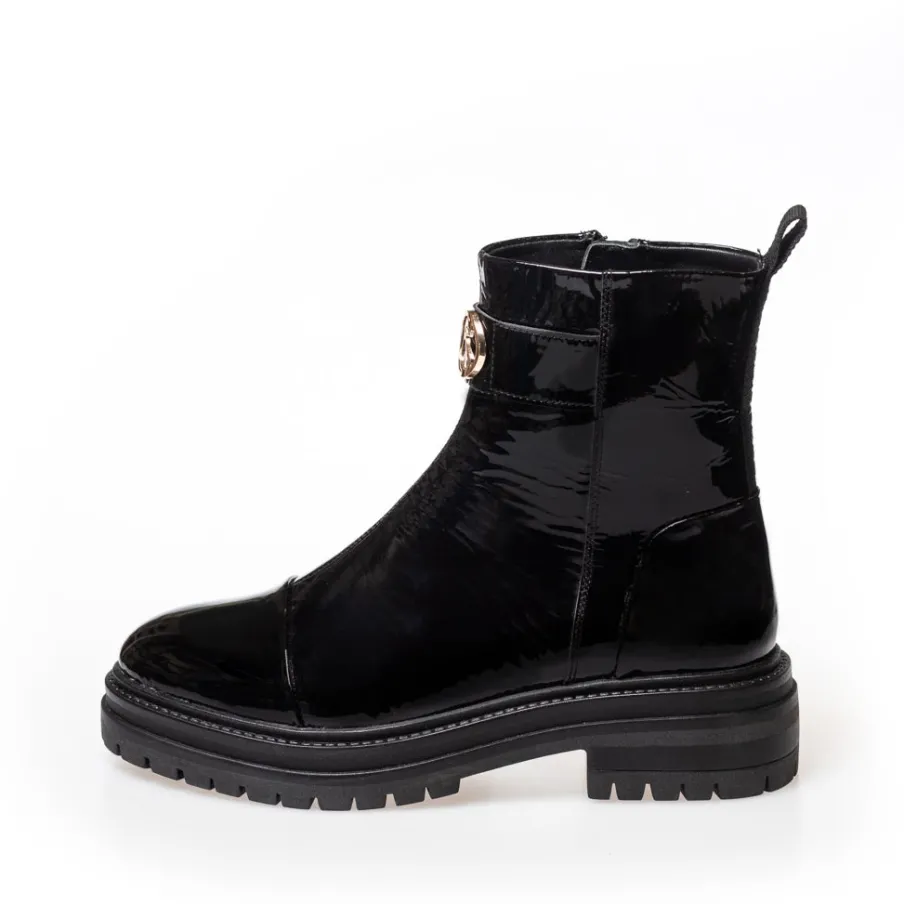 Copenhagen Shoes Ankelstøvler^LADY BOSS PATENT - Black Patent Ladyboss patent boot black patent