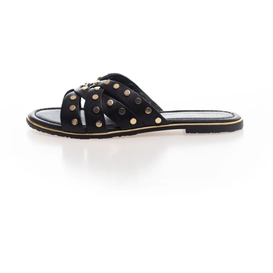 Copenhagen Shoes Flade Sandaler^LALA STUDS - Black