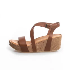 Copenhagen Shoes Sandaler Med Kilehæle^LAURA 22 - COGNAC Laura22 sandal cognac