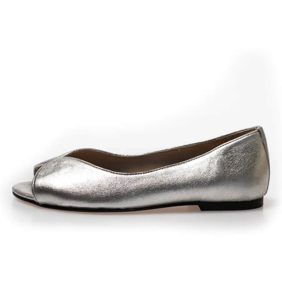 Copenhagen Shoes Ballerinasko^LIKE A MELODY - METALLIC - White gold