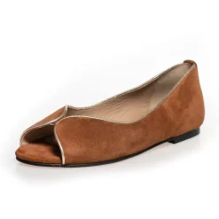 Copenhagen Shoes Ballerinasko^LIKE A MELODY - SUEDE - Cognac
