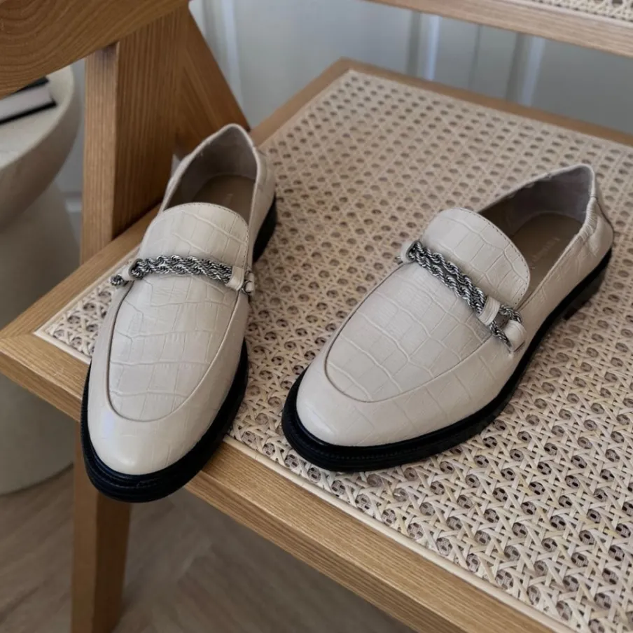 Copenhagen Shoes Loafers^LOVE AND WALK - BEIGE - BEIGE (GREY MORN) Beige grey morn