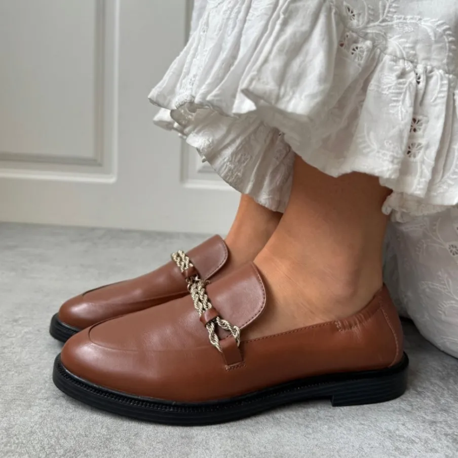 Copenhagen Shoes Loafers^LOVE AND WALK - - Cognac