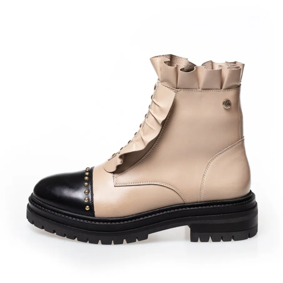 Copenhagen Shoes Ankelstøvler^LOVE ME MULTI - BEIGE W/BEIGE Loveme multi boot beige w beige