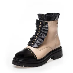 Copenhagen Shoes Ankelstøvler^LOVE ME MULTI - BEIGE W/BLACK Loveme multi boot beige w black