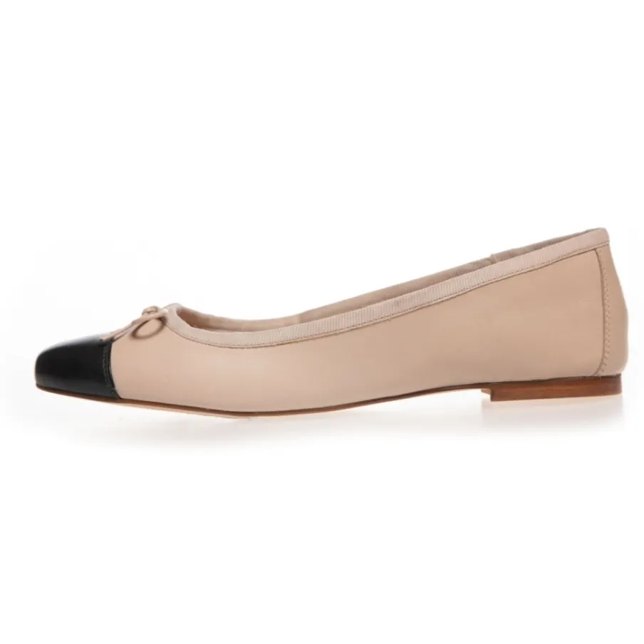 Copenhagen Shoes Ballerinasko^LOVELY - Black Beige Sblack beige