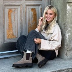 Copenhagen Shoes Ankelstøvler^MAGIC MOMENT - SUEDE - DARK BEIGE (DODO) Magicmoment suede stoevler dark beige dodo