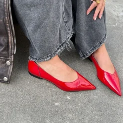 Copenhagen Shoes Ballerinasko^MAKE PASSION PATENT - Red patent